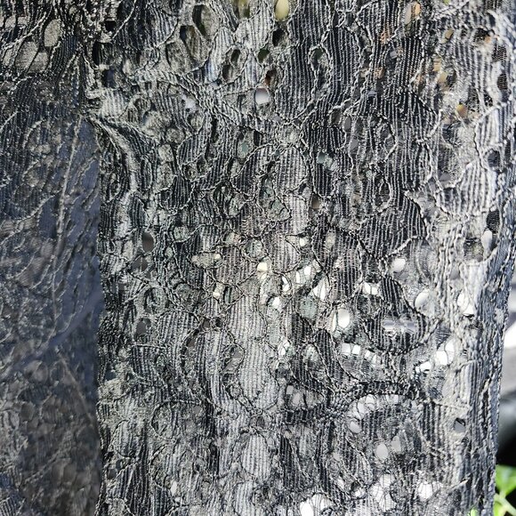 Anthropologie Long Sleeve Lace Romper In Black Size  6 - Picture 5 of 15